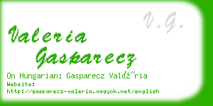 valeria gasparecz business card